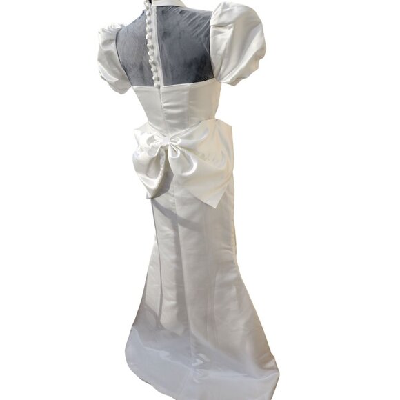 Grace Kelly Style Elegant Classy Wedding Evening Cocktail Couture Runway Dress - Picture 14 of 16